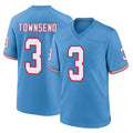 CAdoa T.Titans #3 Tommy Townsend Player Light Blue Oilers Throwback Home Game Stitched Jerseys
