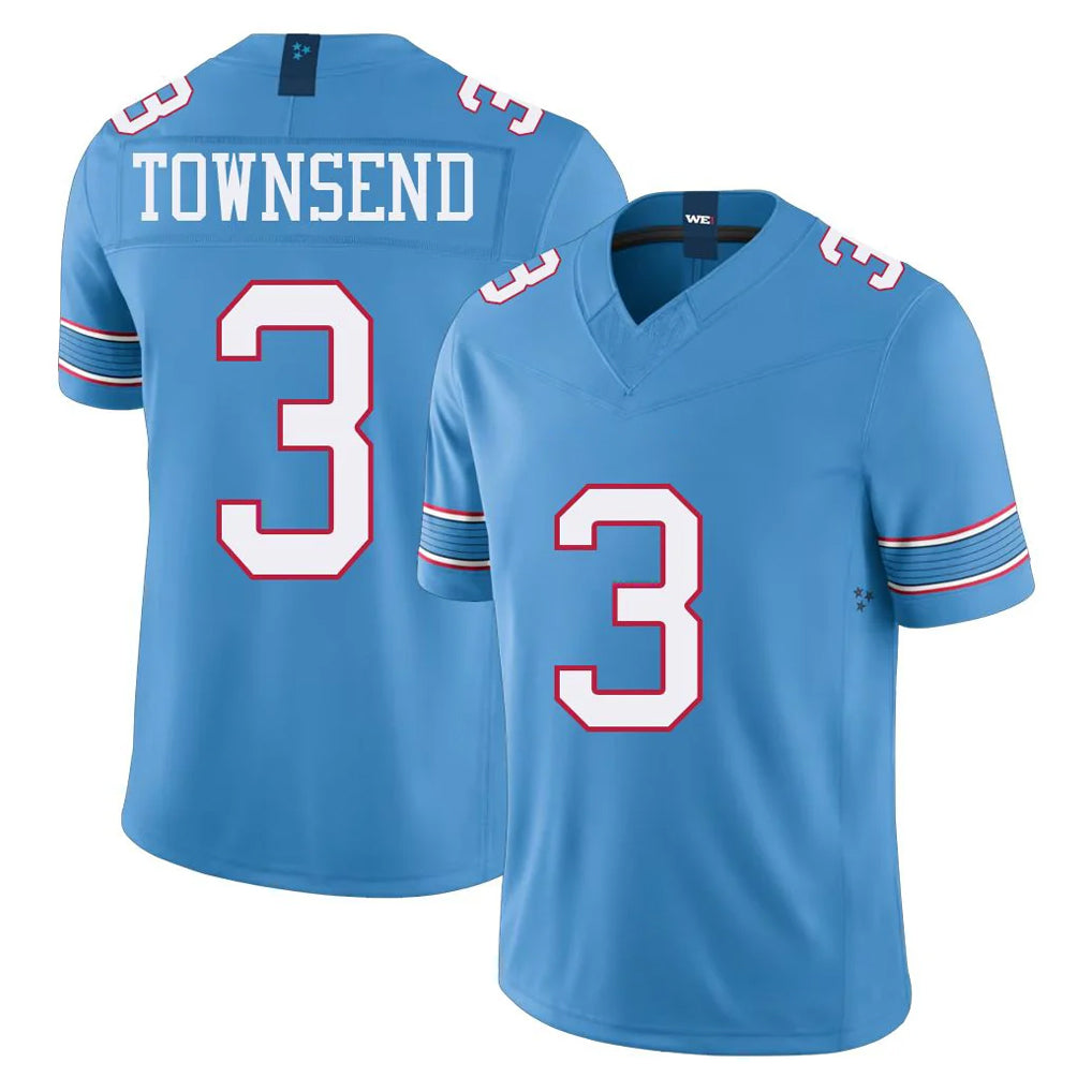 CAdoa T.Titans #3 Tommy Townsend Player Light Blue Team Vapor F.U.S.E. Limited Home Game Stitched Jerseys
