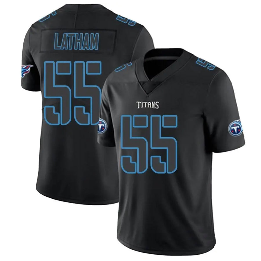 CAdoa T.Titans #55 JC Latham Player Black Fashion Elite Limited Stitched Jerseys