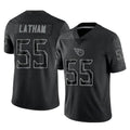 CAdoa T.Titans #55 JC Latham Player Black Limited Reflective Home Game Stitched Jerseys
