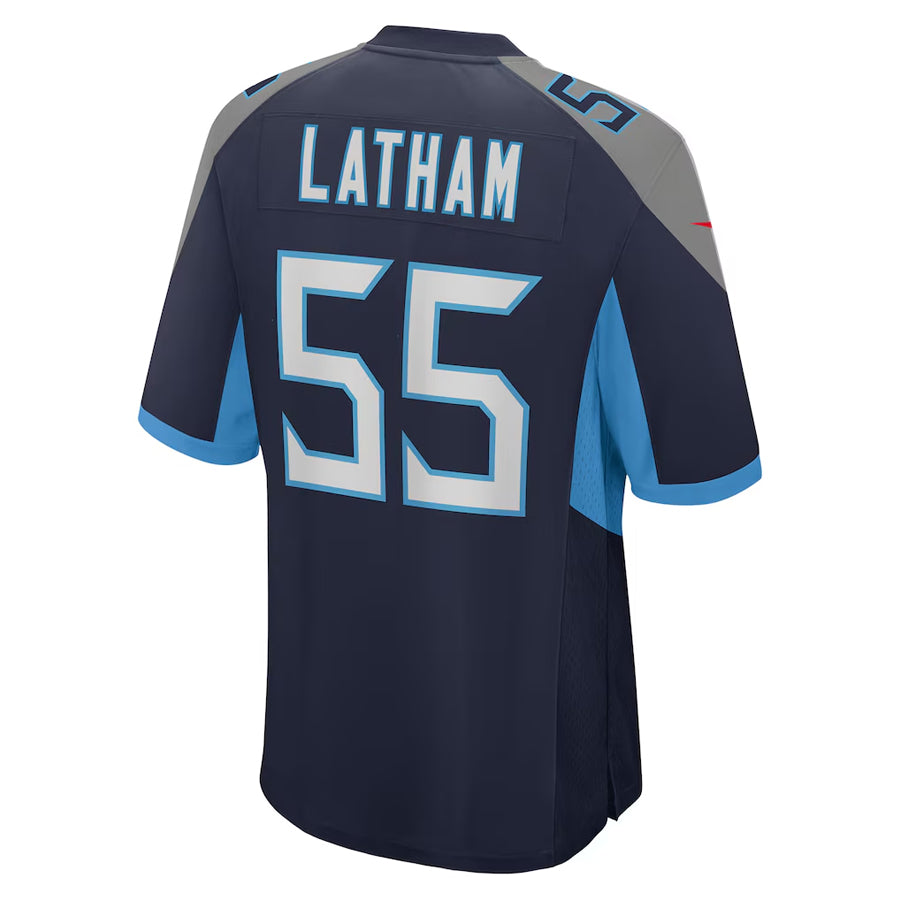 CAdoa T.Titans #55 JC Latham Player Navy Home Game Stitched Jerseys