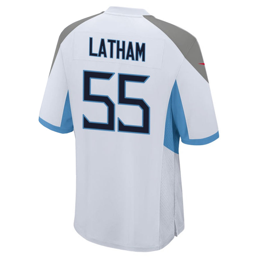 CAdoa T.Titans #55 JC Latham Player White Home Game Stitched Jerseys