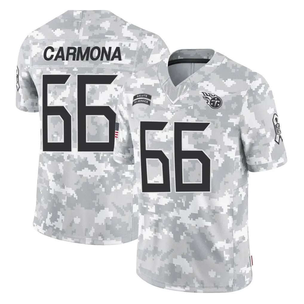 CAdoa T.Titans #66 Fernando Carmona Jr. Player Arctic Camo Limited Salute to Service Home Game Stitched Jerseys