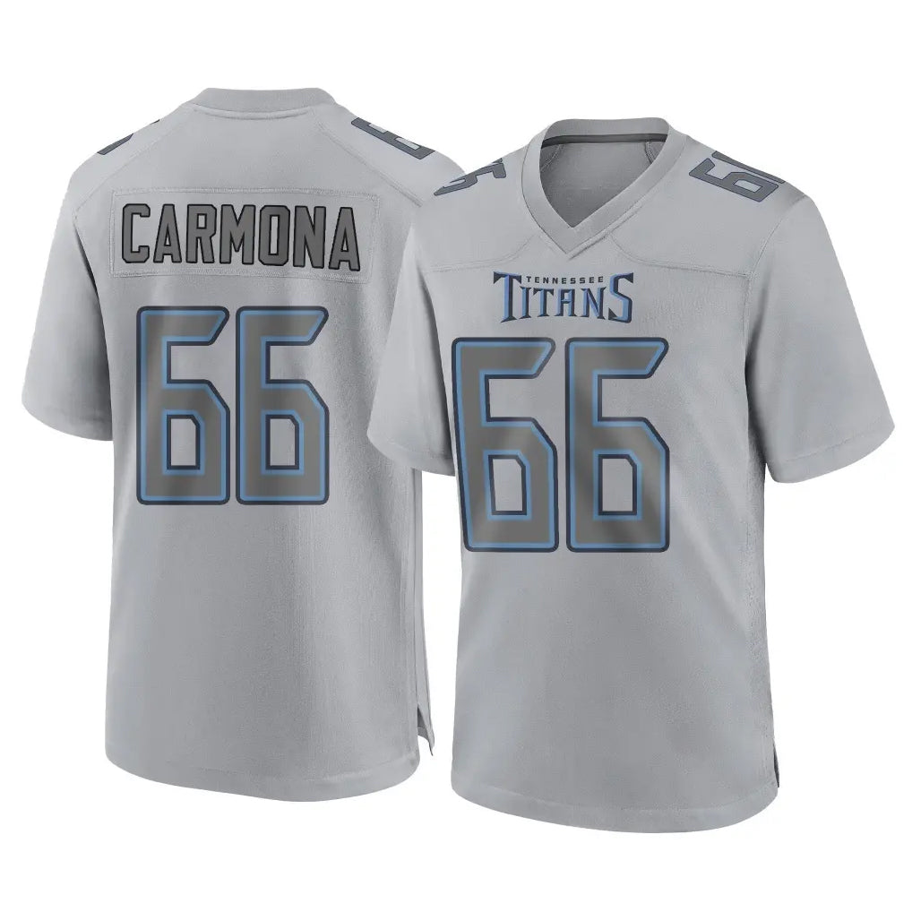 CAdoa T.Titans #66 Fernando Carmona Jr. Player Gray Atmosphere Fashion Home Game Stitched Jerseys