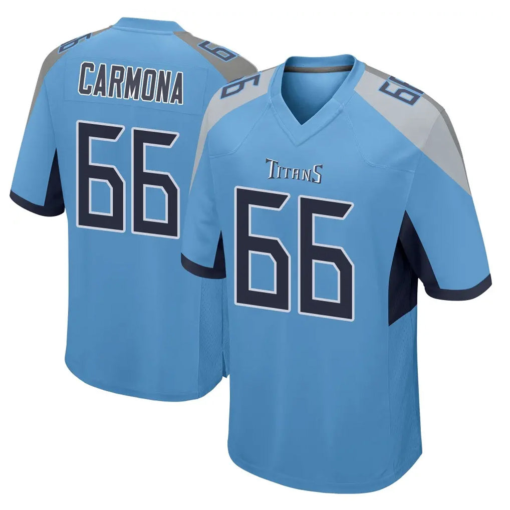 CAdoa T.Titans #66 Fernando Carmona Jr. Player Light Blue Home Game Stitched Jerseys