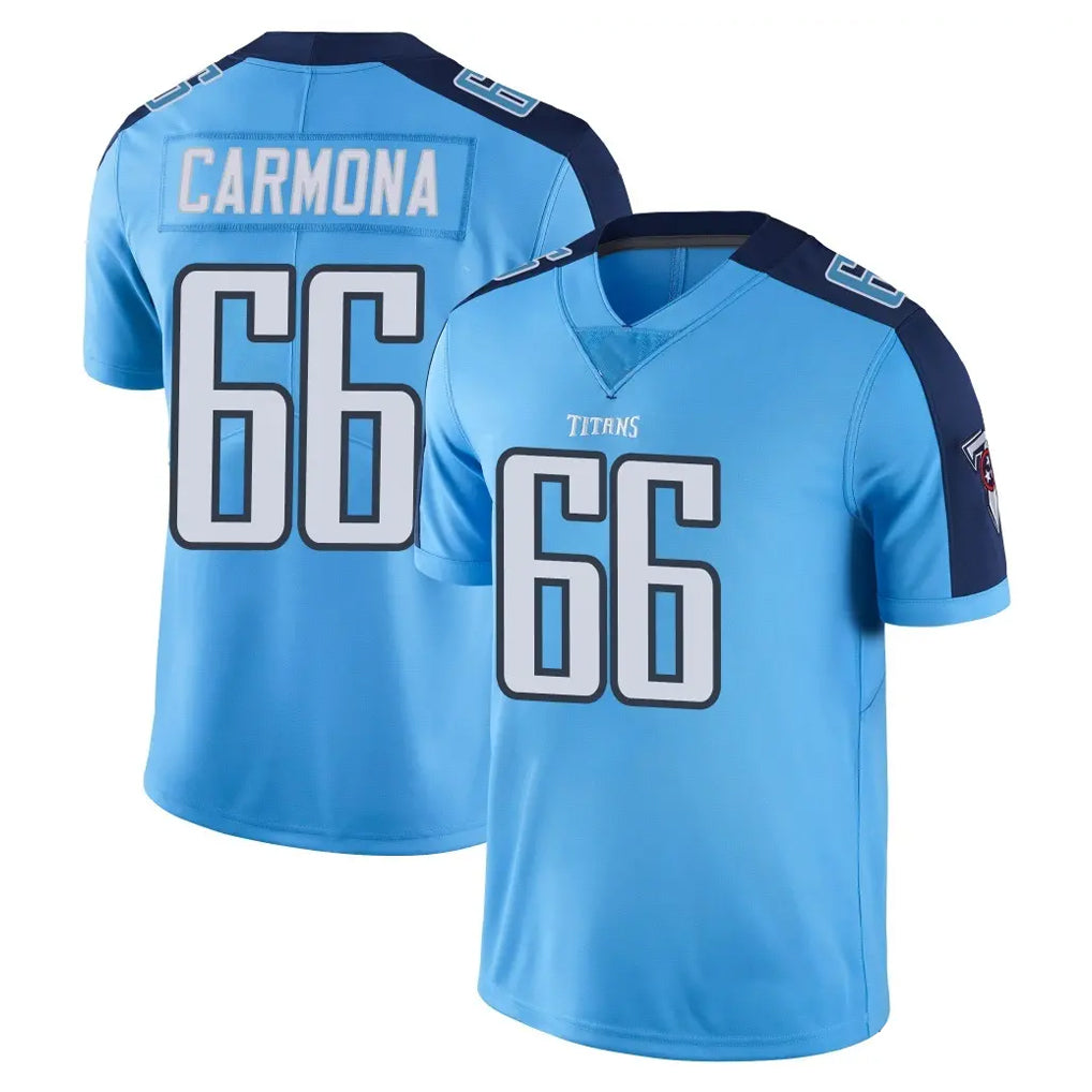 CAdoa T.Titans #66 Fernando Carmona Jr. Player Light Blue Limited Color Rush Home Game Stitched Jerseys