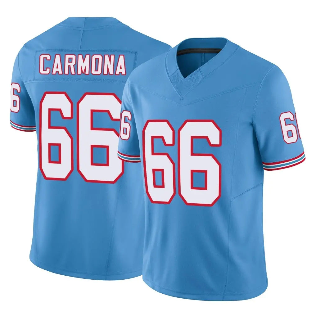 CAdoa T.Titans #66 Fernando Carmona Jr. Player Light Blue Limited Vapor F.U.S.E. Home Game Stitched Jerseys