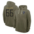 CAdoa T.Titans #66 Fernando Carmona Jr. Player Olive Salute to Service Hoodies Home Game Stitched Jerseys