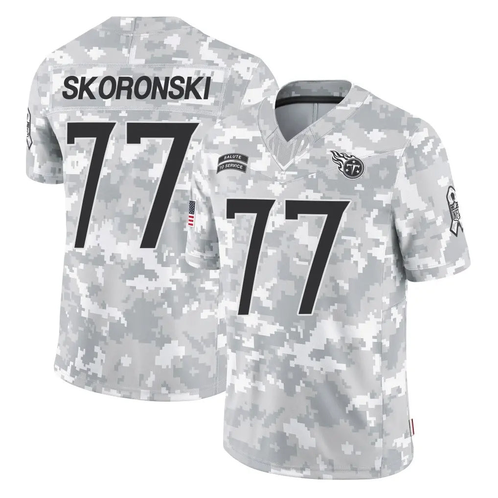 CAdoa T.Titans #77 Peter Skoronski Player Arctic Camo Limited Salute to Service Home Game Stitched Jerseys