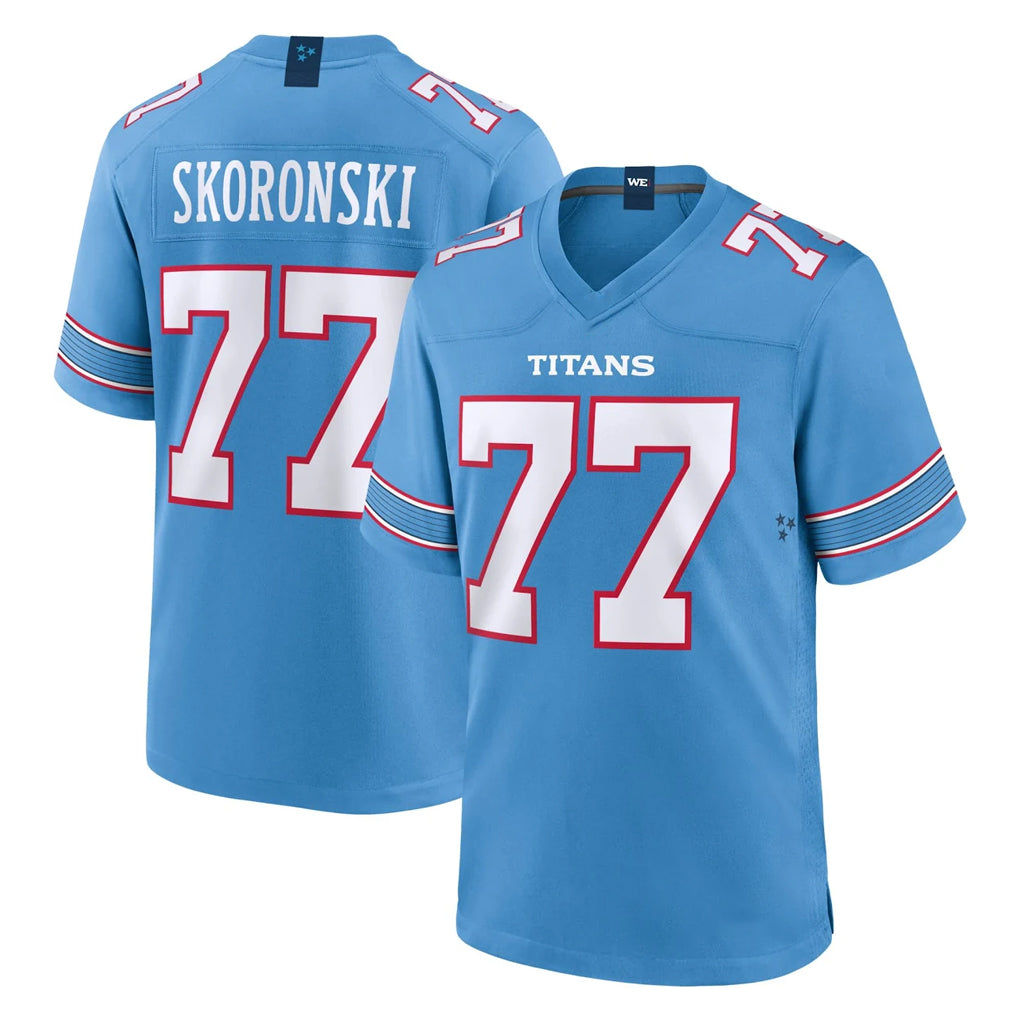 CAdoa T.Titans #77 Peter Skoronski Player Light Blue 2026 Game Home Stitched Jerseys