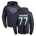 CAdoa T.Titans #77 Peter Skoronski Player Navy Logo Pullover Hoodies Home Game Stitched Jerseys