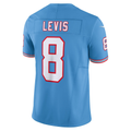 CAdoa T.Titans #8 Will Levis Nike Light Blue Alternate Oilers Throwback Vapor F.U.S.E. Limited Stitched Puhic Jersey