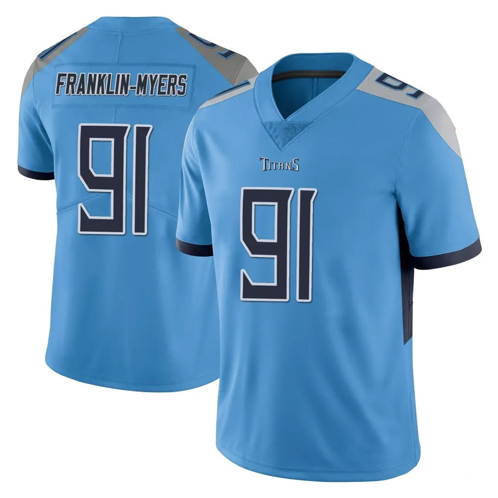 CAdoa T.Titans #91 John Franklin-Myers Player Light Blue Limited Vapor Untouchable Home Game Stitched Jerseys