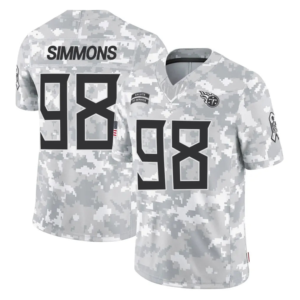 CAdoa T.Titans #98 Jeffery Simmons Player Arctic Camo Limited Salute to Service Home Game Stitched Jerseys