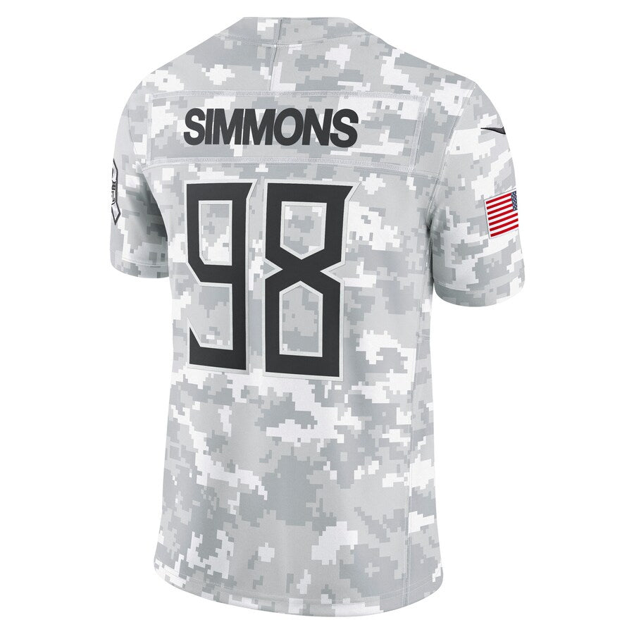CAdoa T.Titans #98 Jeffery Simmons Player Arctic Camo Salute To Service Limited Stitched Jerseys