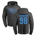 CAdoa T.Titans #98 Jeffery Simmons Player Ash One Color Pullover Hoodies Home Game Stitched Jerseys