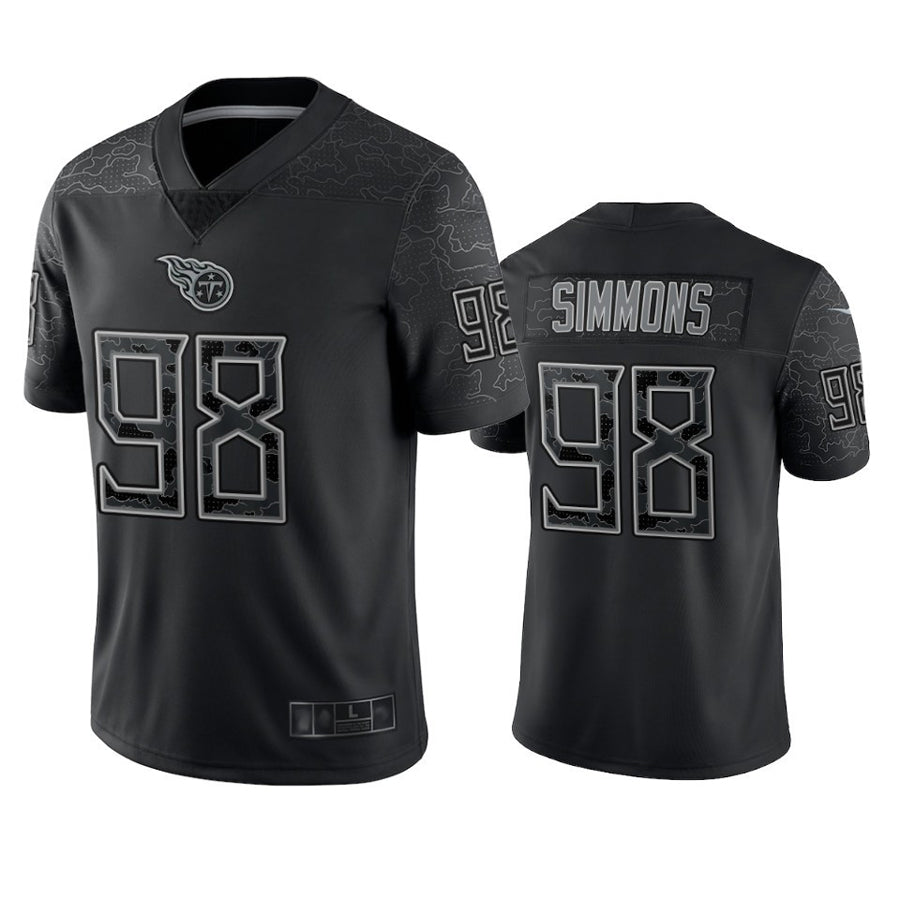CAdoa T.Titans #98 Jeffery Simmons Player Black RFLCTV Limited Stitched Jerseys