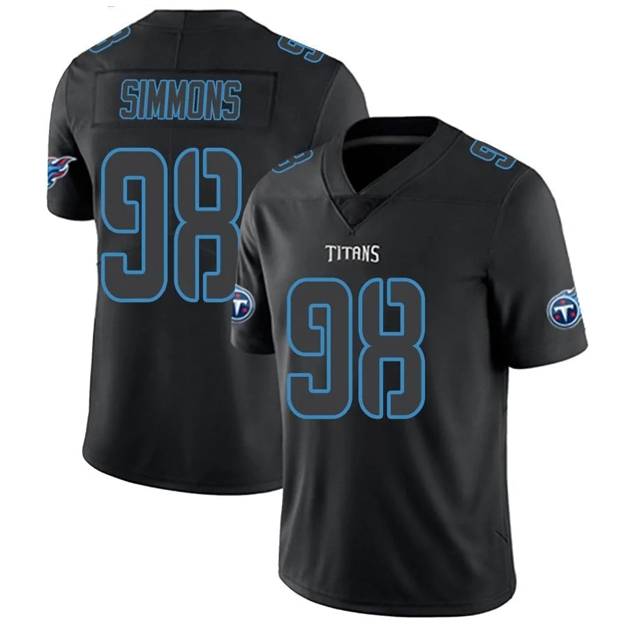 CAdoa T.Titans #98 Jeffery Simmons Player Elite Light Blue Vapor Untouchable Stitched Jerseys