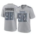 CAdoa T.Titans #98 Jeffery Simmons Player Gray Atmosphere Fashion Home Game Stitched Jerseys