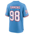 CAdoa T.Titans #98 Jeffery Simmons Player Light Blue Throwback Alternate Game Stitched Jerseys