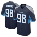 CAdoa T.Titans #98 Jeffery Simmons Player Navy Home Game Stitched Jerseys