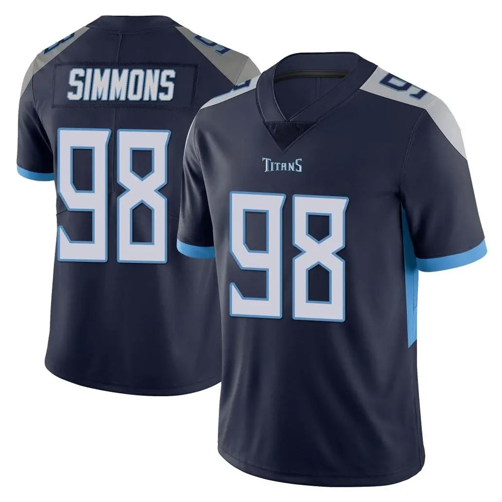 CAdoa T.Titans #98 Jeffery Simmons Player Navy Limited Vapor Untouchable Home Game Stitched Jerseys