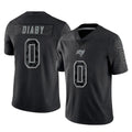 CAdoa TB.Buccaneers #0 Yaya Diaby Player Black Reflective Limited Home Game Stitched Jerseys