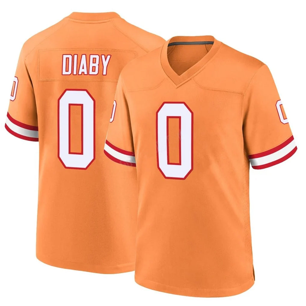CAdoa TB.Buccaneers #0 Yaya Diaby Player Orange Throwback Home Game Stitched Jerseys