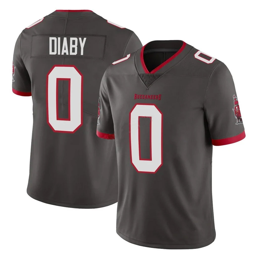 CAdoa TB.Buccaneers #0 Yaya Diaby Player Pewter Limited Alternate Vapor Home Game Stitched Jerseys
