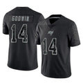 CAdoa TB.Buccaneers #14 Chris Godwin Jr. Player Black Reflective Limited Home Game Stitched Jerseys