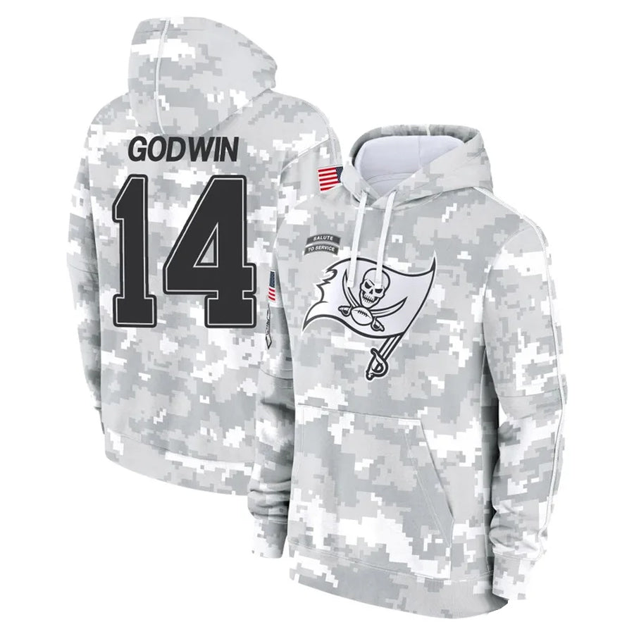 CAdoa TB.Buccaneers #14 Chris Godwin Jr. Player Salute to Service Hoodies Stitched Jerseys