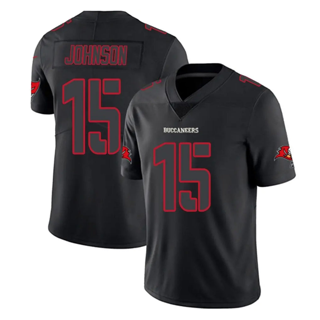 CAdoa TB.Buccaneers #15 Tez Johnson Player Black Impact Limited Home Game Stitched Jerseys