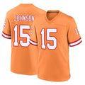CAdoa TB.Buccaneers #15 Tez Johnson Player Orange Throwback Home Game Stitched Jerseys