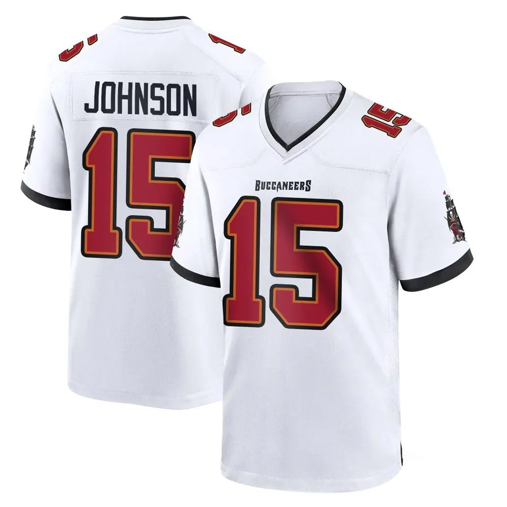 CAdoa TB.Buccaneers #15 Tez Johnson Player White Home Game Stitched Jerseys
