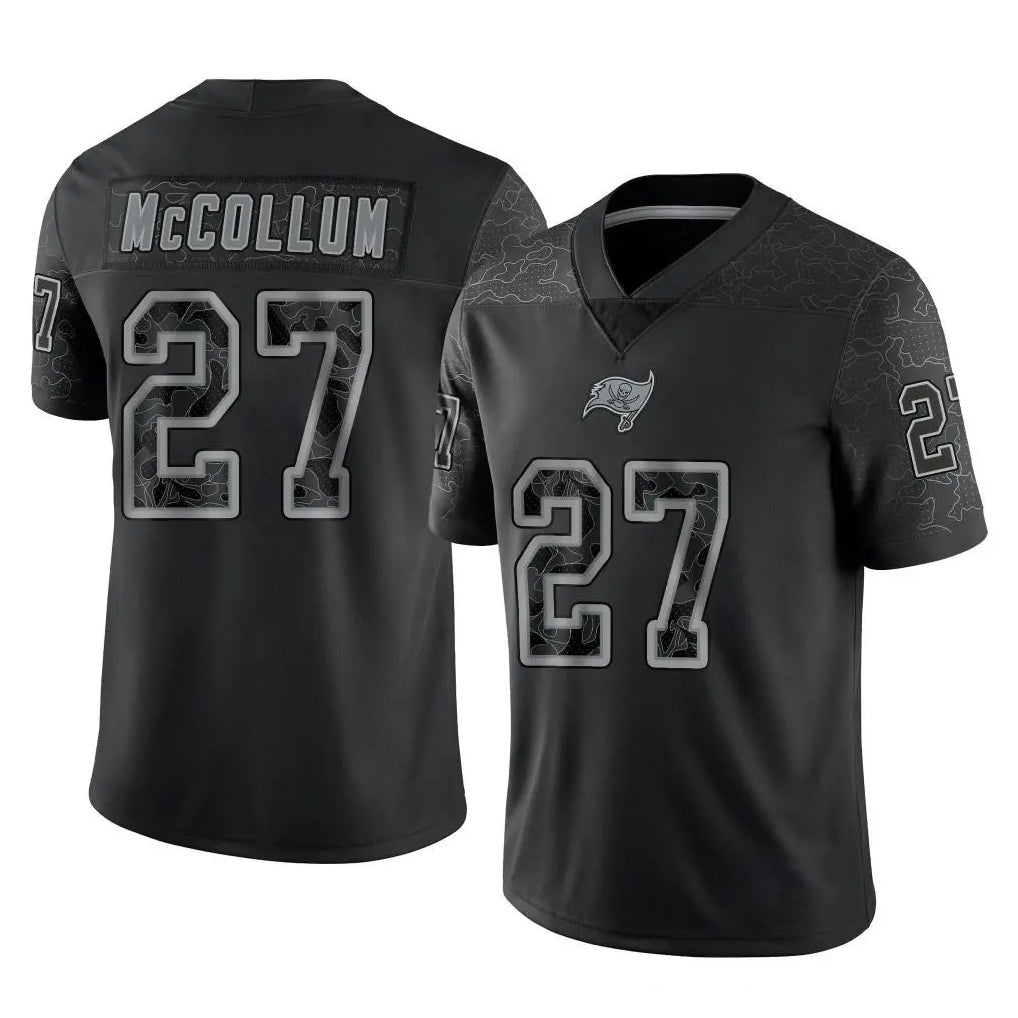 CAdoa TB.Buccaneers #27 Zyon McCollum Player Black Reflective Limited Home Game Stitched Jerseys