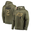 CAdoa TB.Buccaneers #2 Emeka Egbuka Player Olive Salute to Service Pullover Hoodie Home Game Stitched Jerseys
