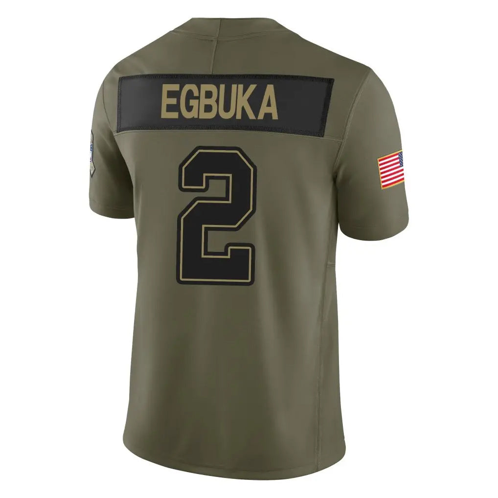 CAdoa TB.Buccaneers #2 Emeka Egbuka Player Salute to Service Limited Olive Stitched Jerseys
