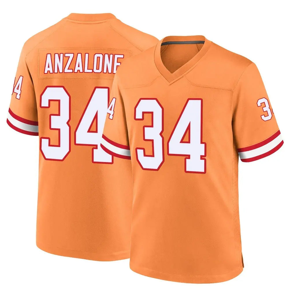 CAdoa TB.Buccaneers #34 Alex Anzalone Player Orange Throwback Home Game Stitched Jerseys
