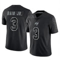 CAdoa TB.Buccaneers #3 Rueben Bain Jr. Player Black Reflective Limited Home Game Stitched Jerseys