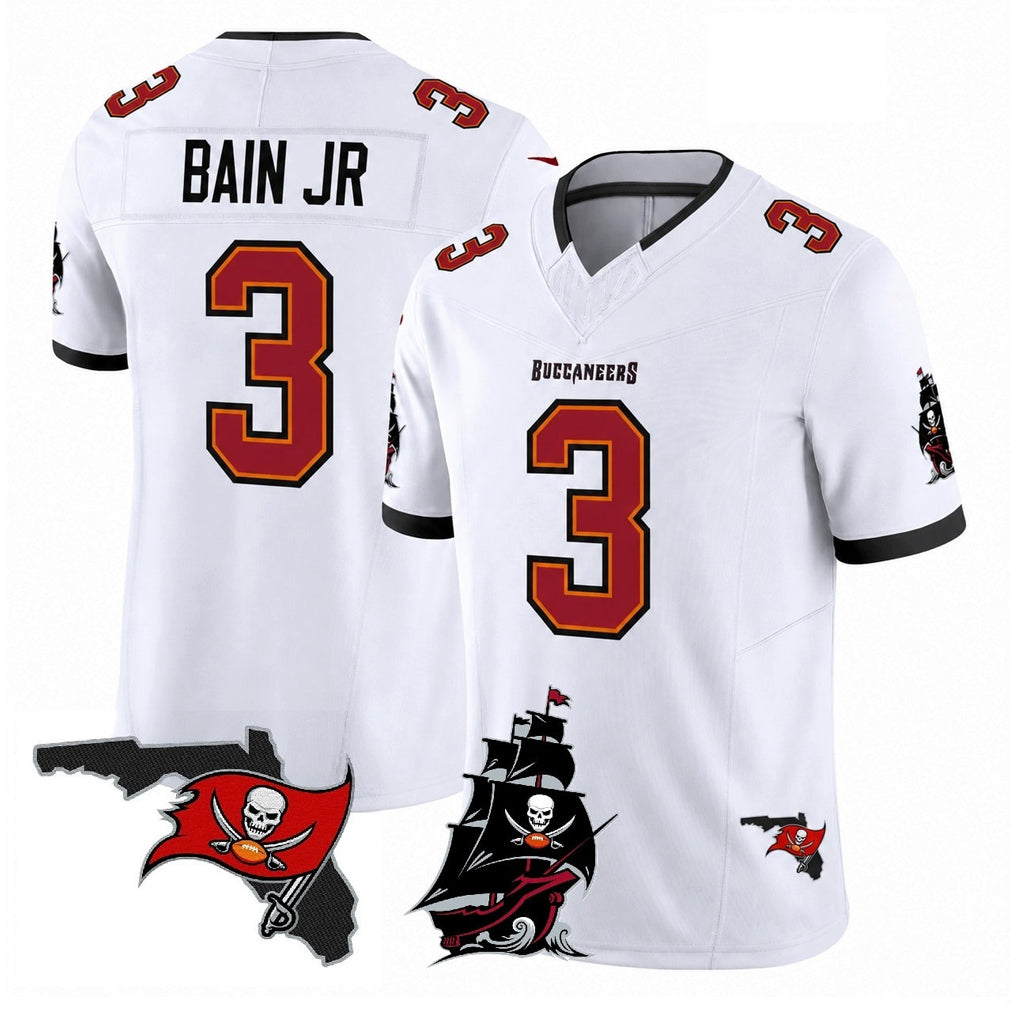 CAdoa TB.Buccaneers #3 Rueben Bain Jr. Player White Limited 2026 Season Vapor F.U.S.E. Home Game Stitched Jerseys