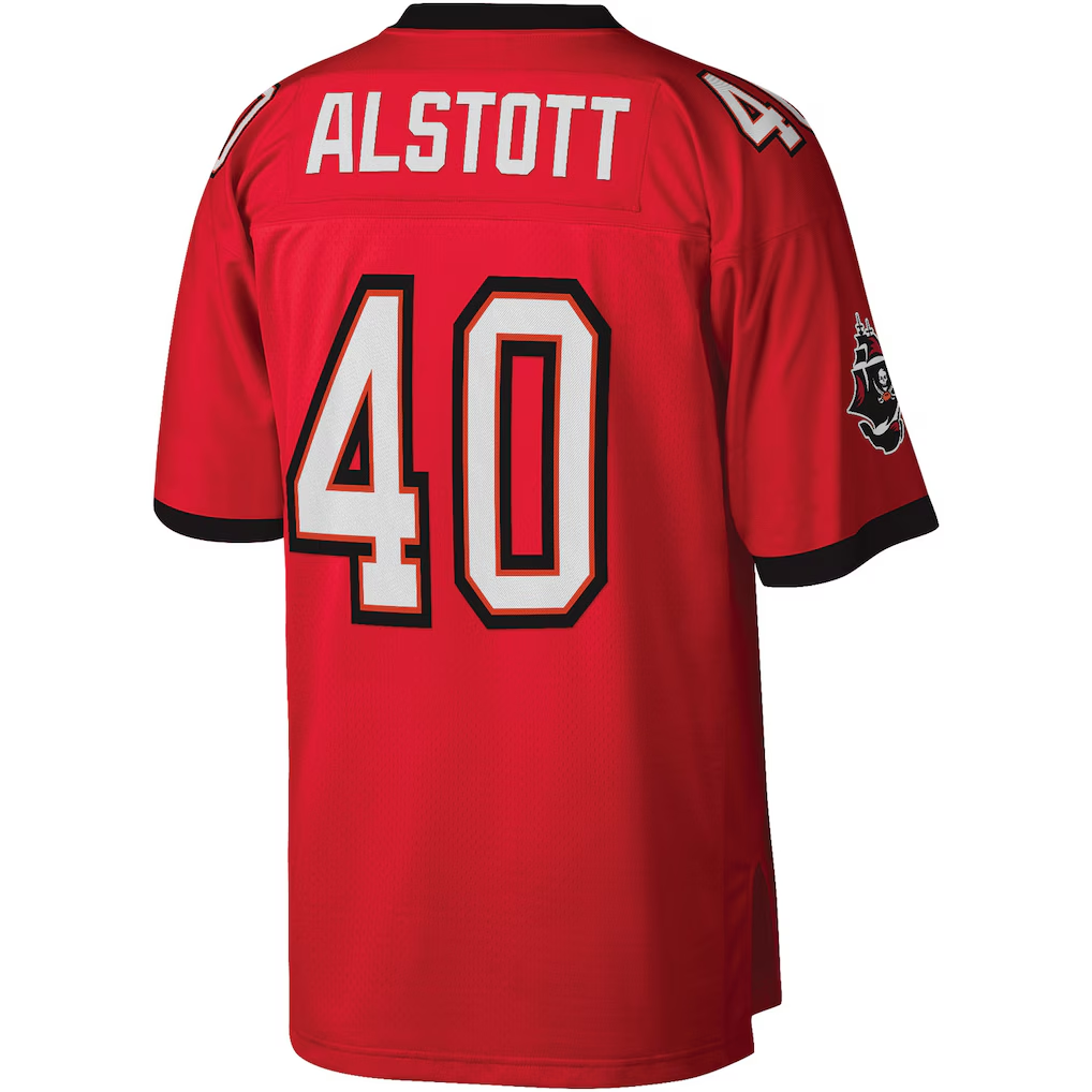 CAdoa TB.Buccaneers #40 Mike Alstott Mitchell & Ness Red Legacy Replica Stitched Puhic Jersey
