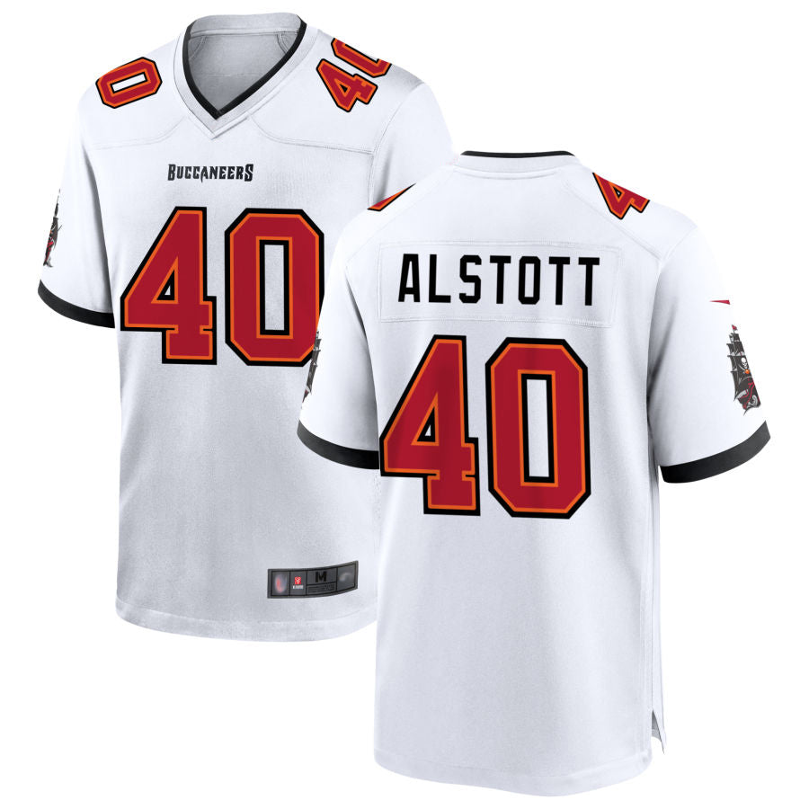 CAdoa TB.Buccaneers #40 Mike Alstott Player White Home Game Stitched Jerseys