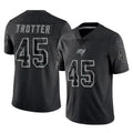 CAdoa TB.Buccaneers #45 Josiah Trotter Player Black Reflective Limited Home Game Stitched Jerseys