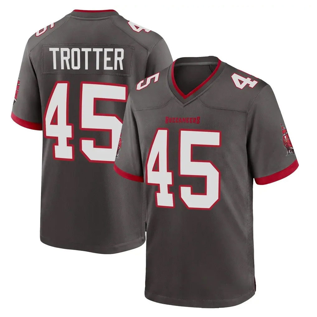 CAdoa TB.Buccaneers #45 Josiah Trotter Player Pewter Alternate Home Game Stitched Jerseys