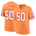 CAdoa TB.Buccaneers #50 Vita Vea Player Orange Throwback Home Game Stitched Jerseys