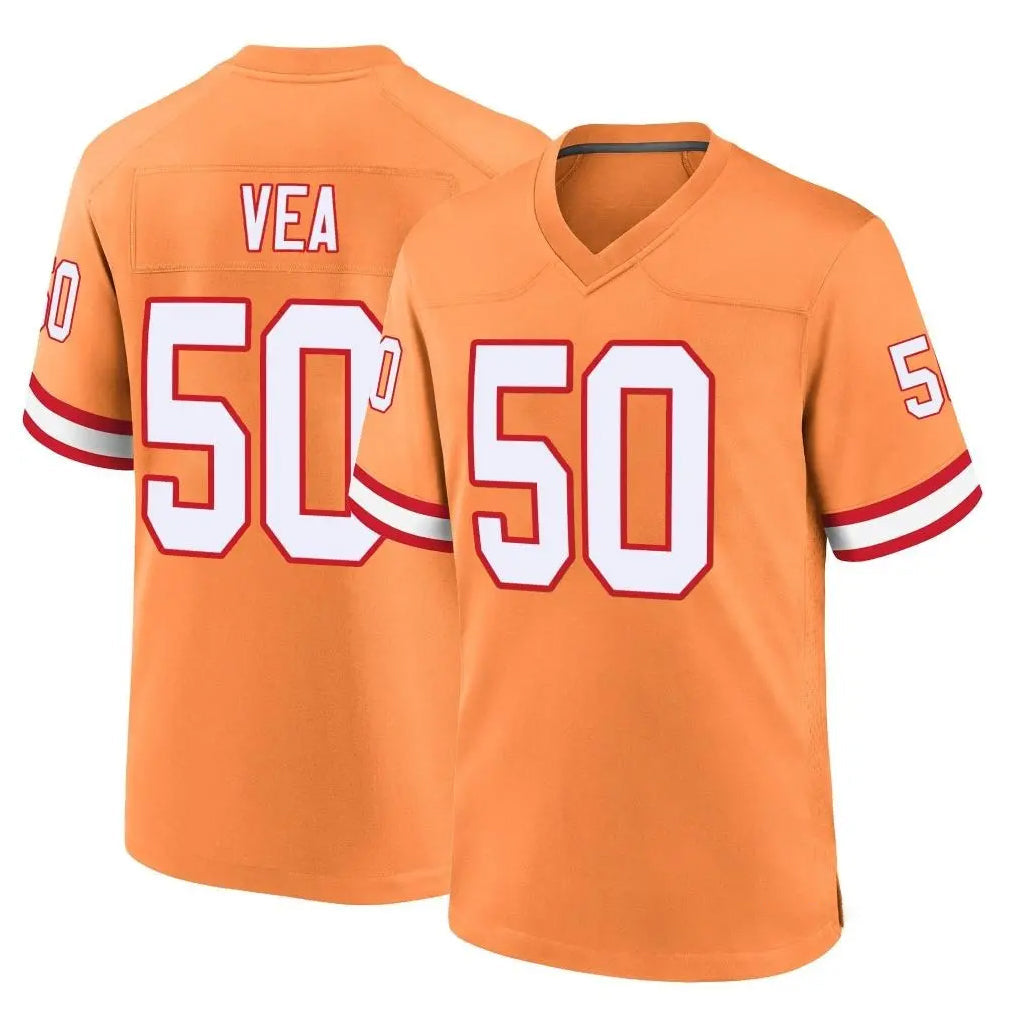 CAdoa TB.Buccaneers #50 Vita Vea Player Orange Throwback Home Game Stitched Jerseys