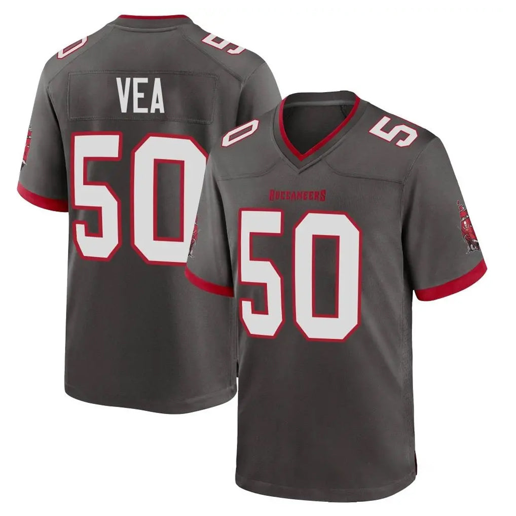 CAdoa TB.Buccaneers #50 Vita Vea Player Pewter Alternate Home Game Stitched Jerseys