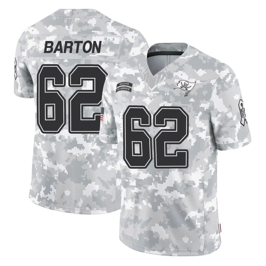 CAdoa TB.Buccaneers #62 Graham Barton Player Arctic Camo Limited Salute To Service Home Game Stitched Jerseys