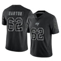 CAdoa TB.Buccaneers #62 Graham Barton Player Black Reflective Limited Home Game Stitched Jerseys