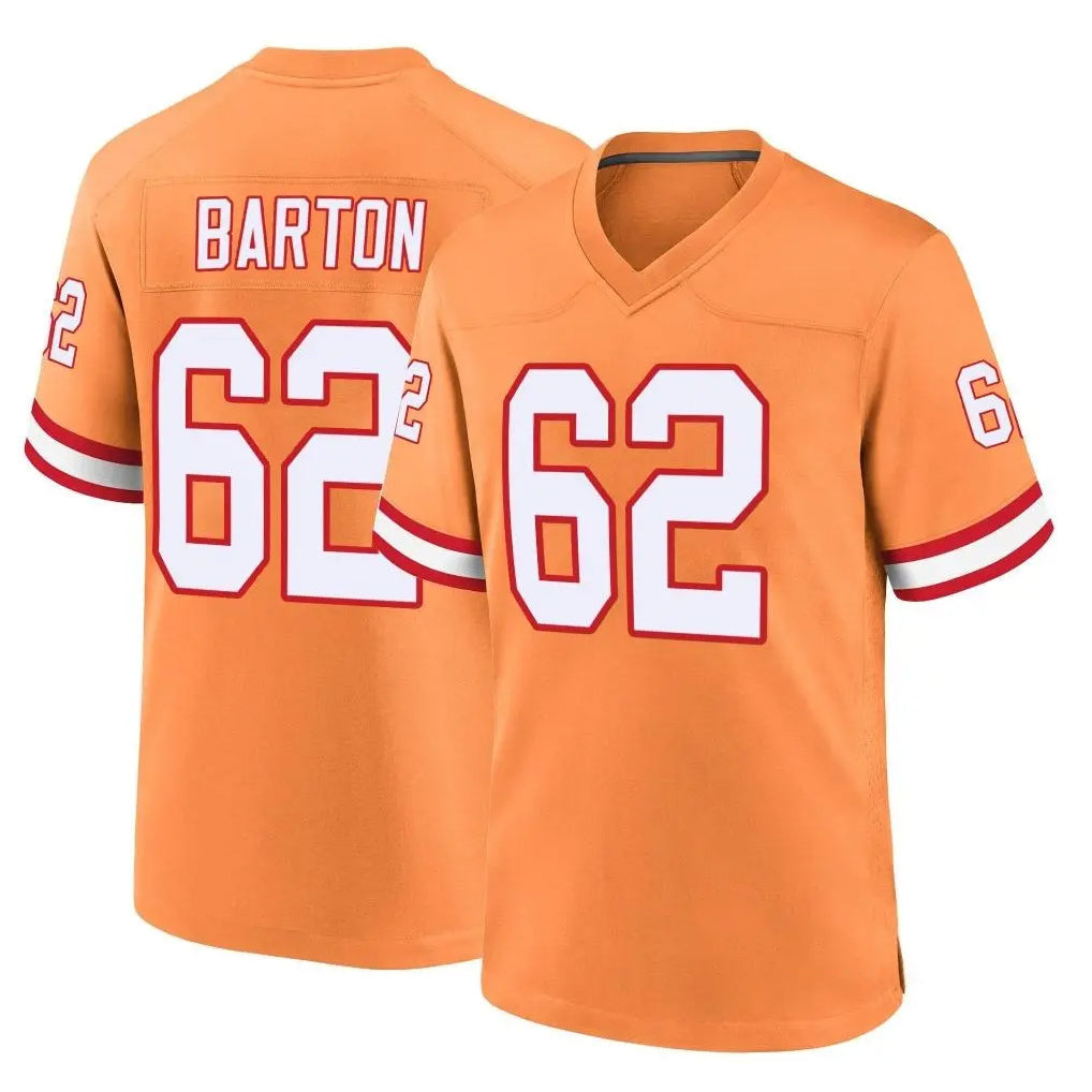 CAdoa TB.Buccaneers #62 Graham Barton Player Orange Throwback Home Game Stitched Jerseys